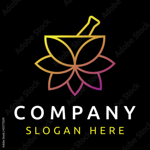 Spice brand logo template vector art image. Healthy food restaurant logo concept. This logo is suitable for restaurant, ayurvedic pharmacy business.
