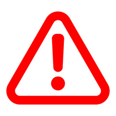 Warning Hazard Sign on Transparent Background