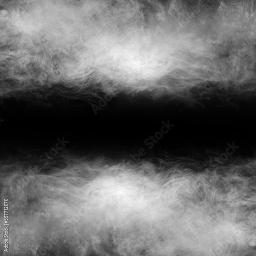 Abstract smoke texture over black. Fog in the darkness.