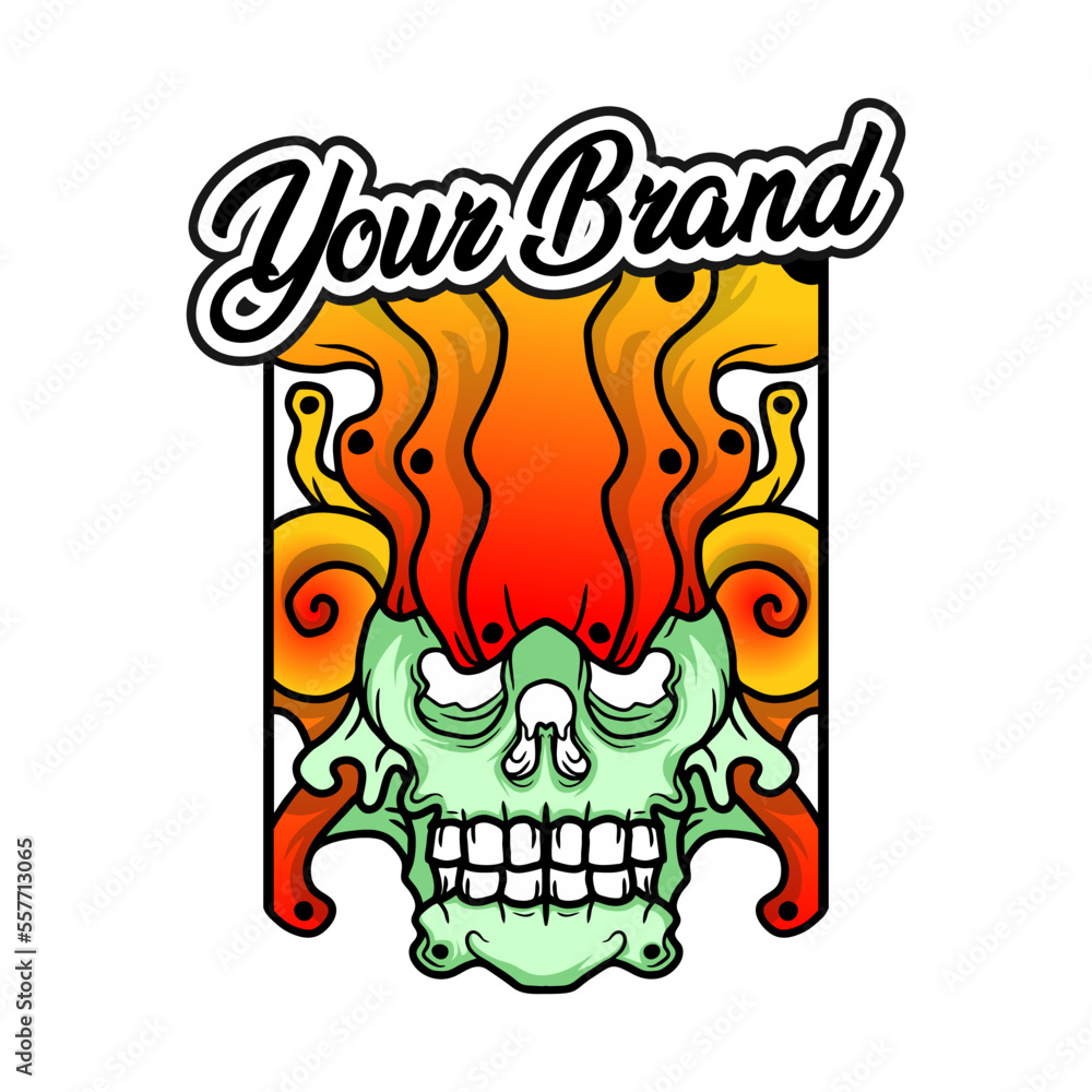 Obraz premium skull vector illustration
