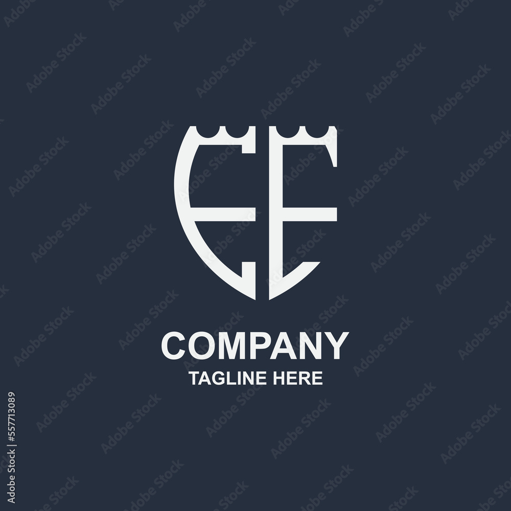 Fototapeta premium creative ee monogram logo design