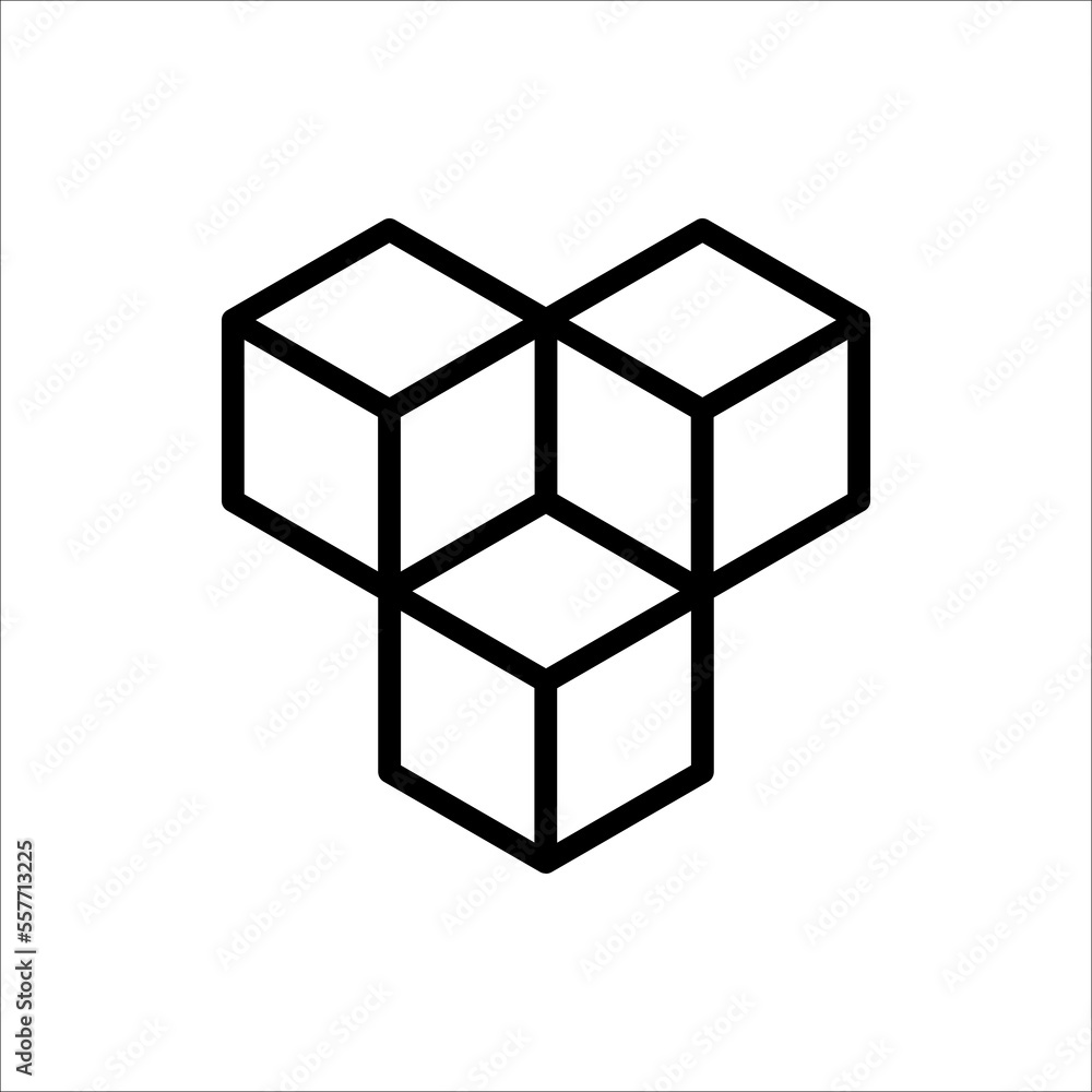 cube Icon. In Trendy Design Vector. vector illustration on white background cube Icon. In Trendy Design Vector. vector illustration on white background