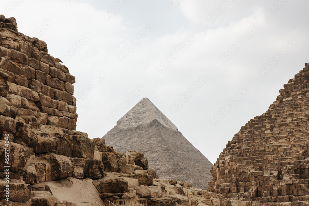 Pyramid of Khufu, Cheops Pyramid in Cairo, Egypt Pyramid of Khufu, Cheops Pyramid in Cairo, Egypt