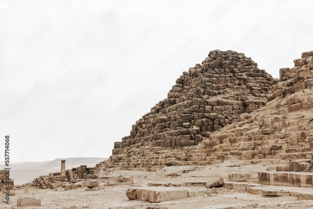 Small Pyramid at the eastern cemetery in front of the Pyramids of Giza Small Pyramid at the eastern cemetery in front of the Pyramids of Giza
