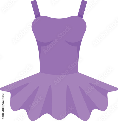 Ballerina clothes icon flat vector. Ballet baby. Dance princess dress isolated