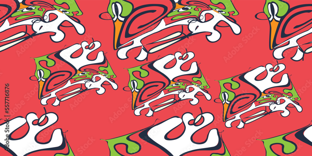 Obraz premium Modern abstract seamless pattern. designed with creative ideas