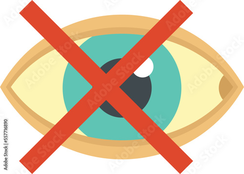 Blind eye icon. Flat illustration of Blind eye vector icon for web design isolated