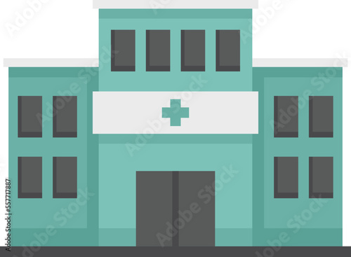 Handicapped hospital icon. Flat illustration of Handicapped hospital vector icon for web design isolated