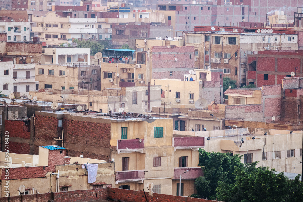 Giza Cityscape near the Great Pyramids of Giza