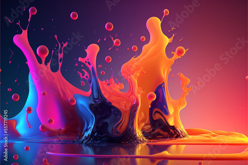 colorful fluid splash background