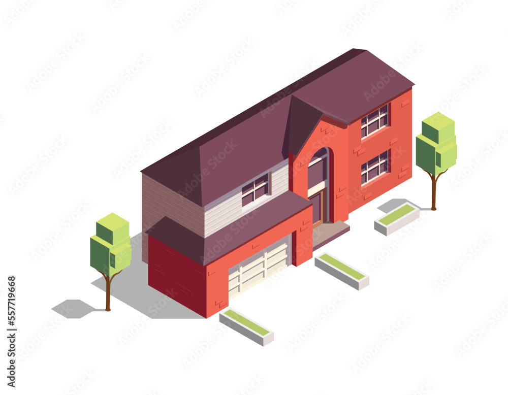 Isometric Suburban House Isometric Suburban House