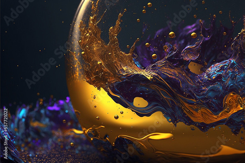 Abstract glittery golden splash background