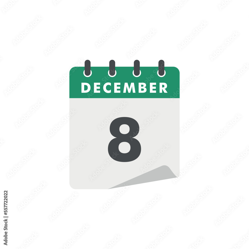 December Calendar Icon Vector Template December Calendar Icon Vector Template