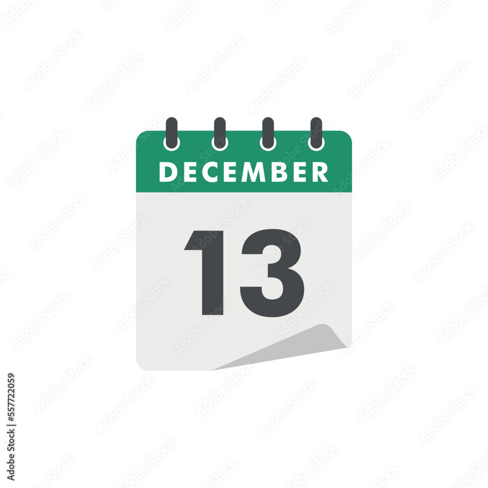 Fototapeta premium December Calendar Icon Vector Template