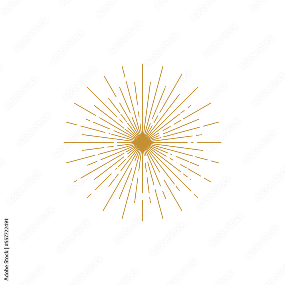 Obraz premium Abstract Sunburst Decoration Mandala Vector Logo Template