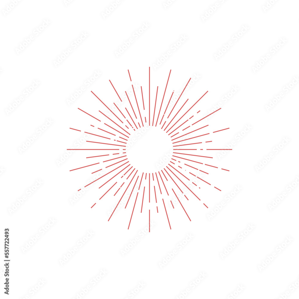 Abstract Sunburst Decoration Mandala Vector Logo Template