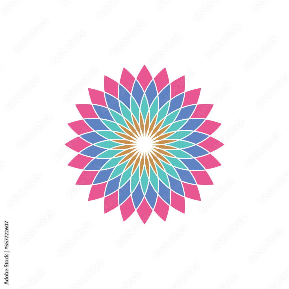 Abstract Flower Decoration Mandala Vector Logo Template Abstract Flower Decoration Mandala Vector Logo Template
