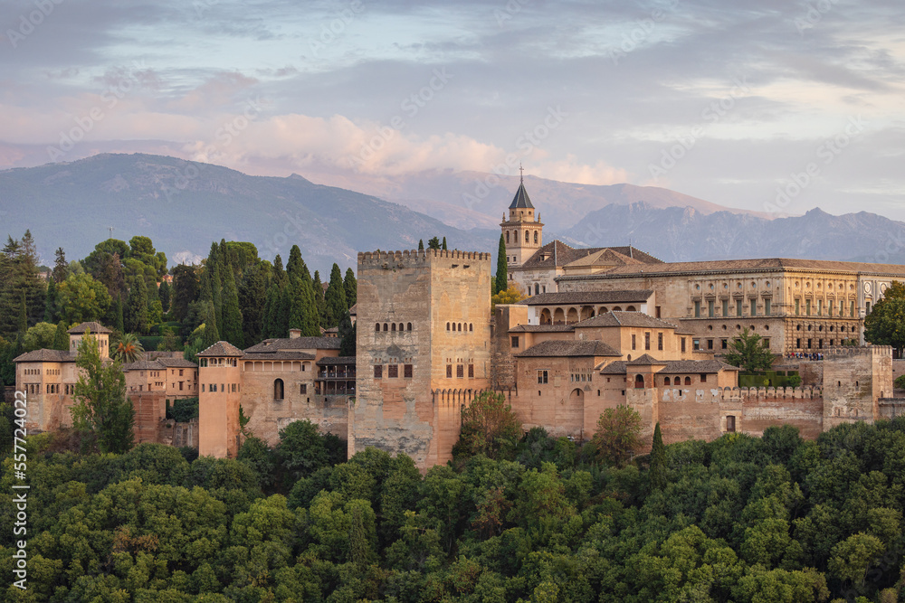 Towers of Alhambra palace and fortress