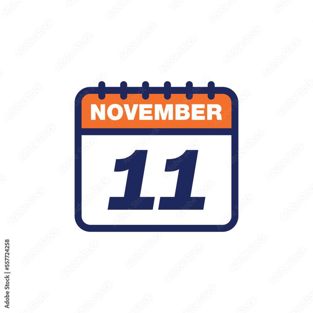 November Calendar Icon Vector Template November Calendar Icon Vector Template