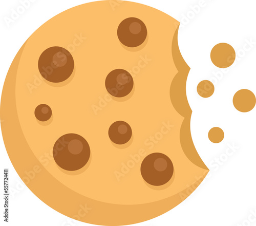 Cookie icon. Flat illustration of Cookie vector icon for web design isolated
