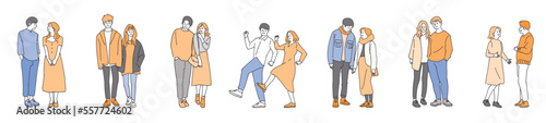 人物おしゃれイラスト素材	