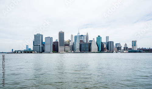 Coastline of downtown Manhattan in New York  USA