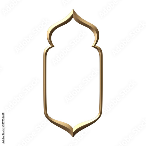 Canvas Print Arabic golden arch