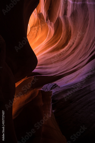Vertical photo of colourful canyon walls in Airzona, USA
