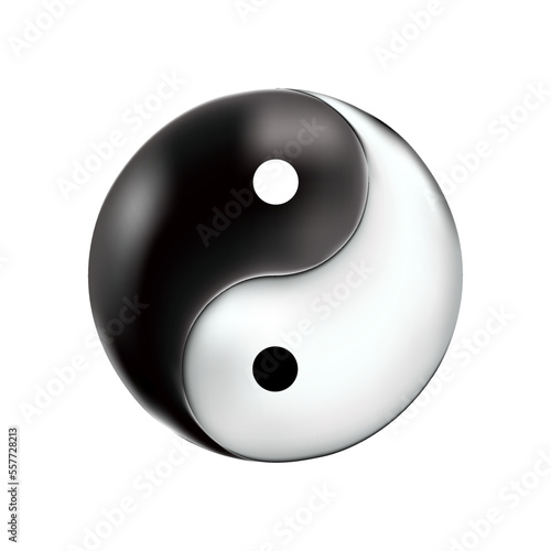 Yin yang vector symbol 3d realistic icon vector design Yinyang taoism chinese sign for chinese new year and lunar festive