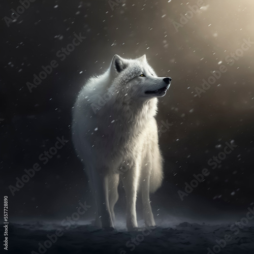 wolf in the snow