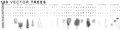 100 Trees - Vector