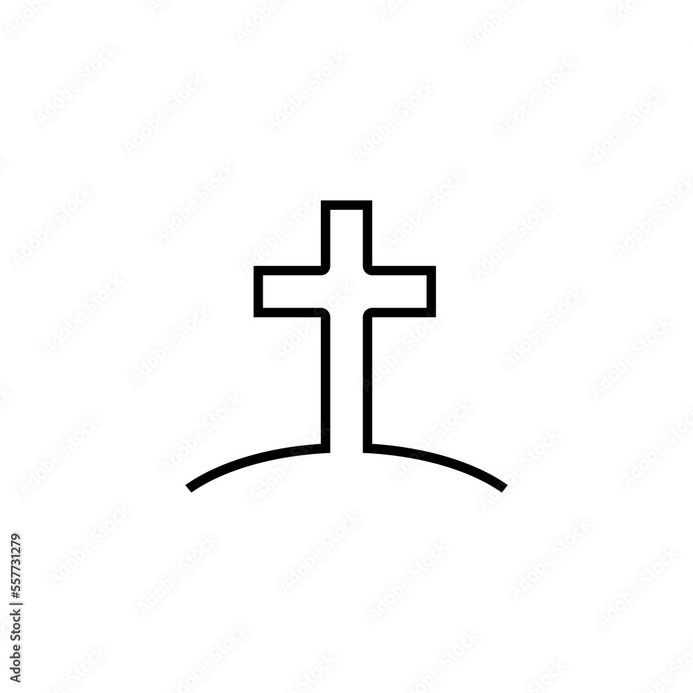  Symbol christianity and shape christian sign. 