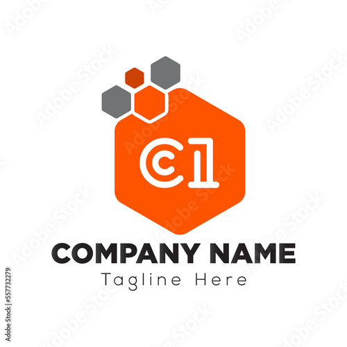 Abstract C1 letter modern initial lettermarks logo design