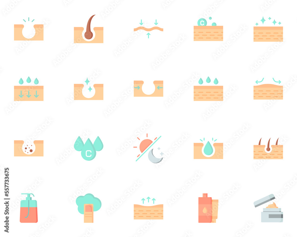set of skincare icon ,selfcare, healthcare, skin set of skincare icon ,selfcare, healthcare, skin