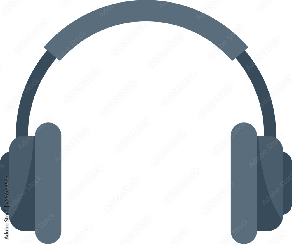 Podcast headphones icon. Flat illustration of Podcast headphones vector icon for web design isolated Podcast headphones icon. Flat illustration of Podcast headphones vector icon for web design isolated