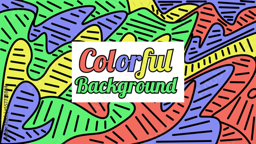 Abstract liquid shape. Fluid geometric design.colorful waves with geometric lines, dots.vector