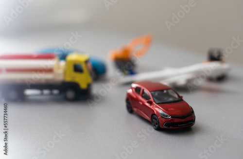 Figurine, toy car and toy airplane © Angelov