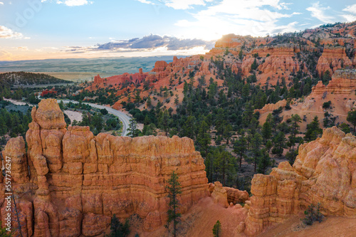 view on freeway at red canyon from above