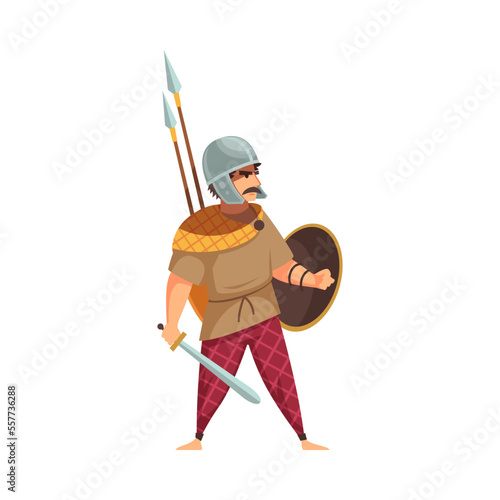 Flat Gallic Warrior
