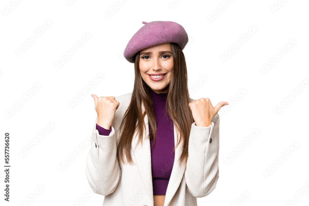 Young beautiful woman over isolated chroma key background with thumbs up gesture and smiling Young beautiful woman over isolated chroma key background with thumbs up gesture and smiling