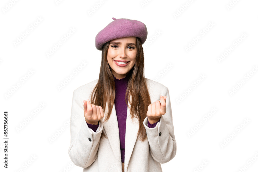 Young beautiful woman over isolated chroma key background making money gesture Young beautiful woman over isolated chroma key background making money gesture