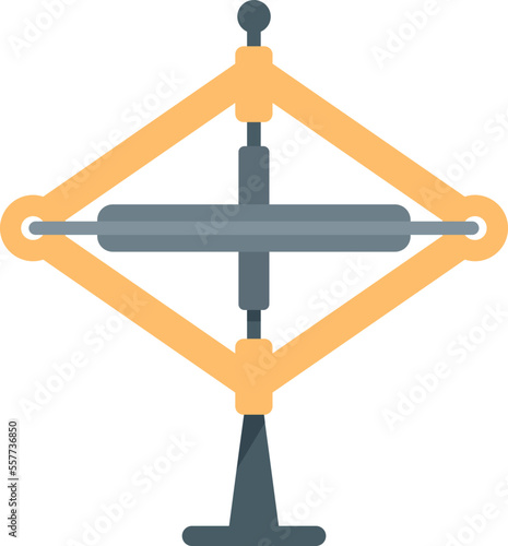 Gravity gyroscope icon flat vector. Mobile accelerometer. Gyro sensor isolated