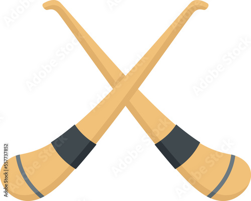 Hurling crossed sticks icon. Flat illustration of Hurling crossed sticks vector icon for web design isolated
