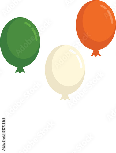 Ireland balloons icon flat vector. Green irish balloon. Lucky balloons isolated