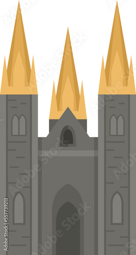 Photography Irish castle icon flat vector