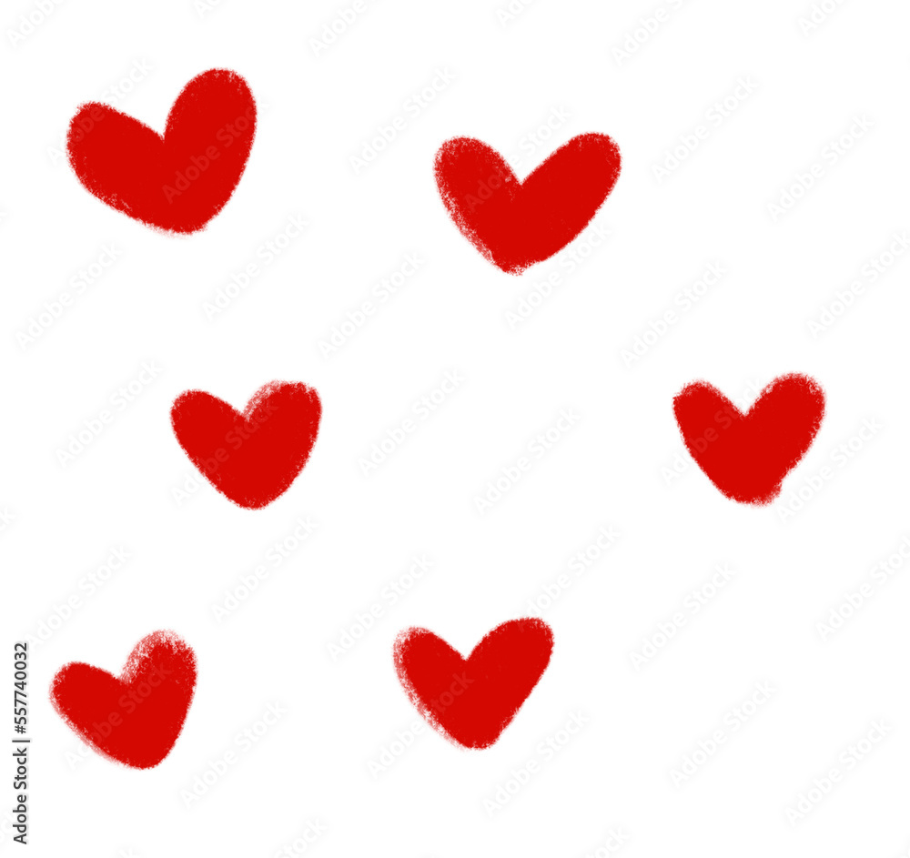 Valentine heart love shape deocration hand drawing illustration element