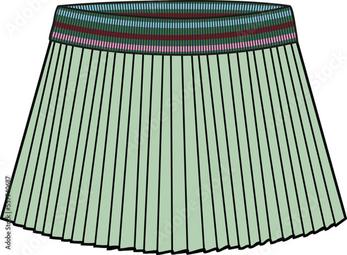 MIDI SKIRT FOR GIRLS BOTTOM WEAR VECTOR