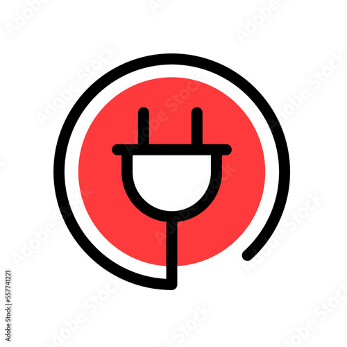 electric plug, electricity, power - vector icon	