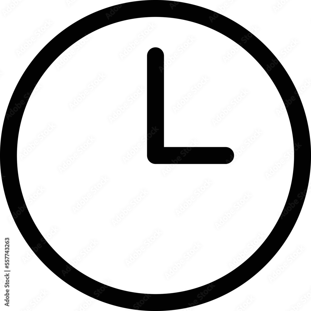 Clock line icon vector , time symbol. Clock line icon vector , time symbol.