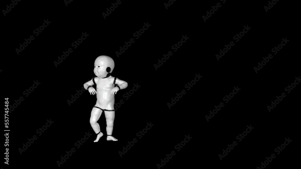 Humanoid Baby Dancer Transparent Alpha Video Animation Humanoid Baby Dancer Transparent Alpha Video Animation